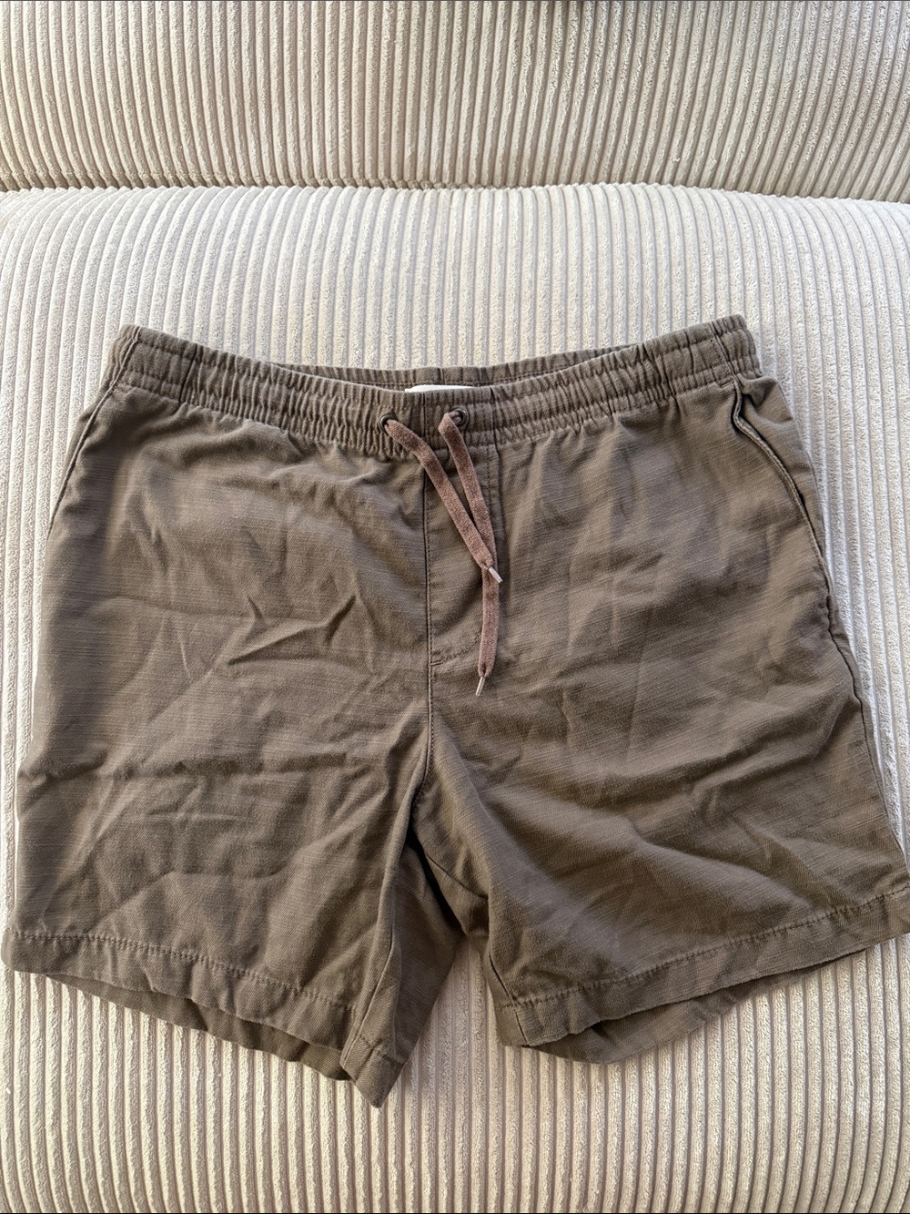PacSun Men's Olive Brown Elastic Waist Shorts